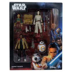 B6815 TAKODANA ENCOUNTER Finn Rey BB-8 Maz Kanata 4Pack Action Figure 10cm 3" 3/4 Star Wars TFA Hasbro